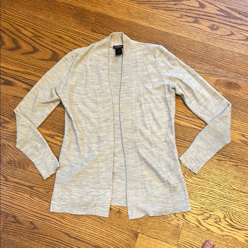 GUC Ann Taylor Factory Gray Open-Front Cardigan Sweater; S